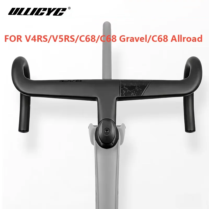ULLICYC Full Carbon Road Integrated Handlebar for V4RS/V5RS/C68/C68 GRAVEL/C68 Allroad Includes Computer Holder and Spacers