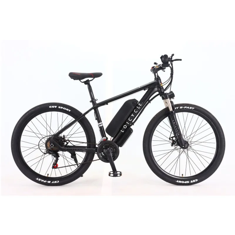 Liga de alumínio 27,5 polegadas 21 velocidades 36V 360W Motor 48V Bateria Bicicleta de montanha assistida elétrica