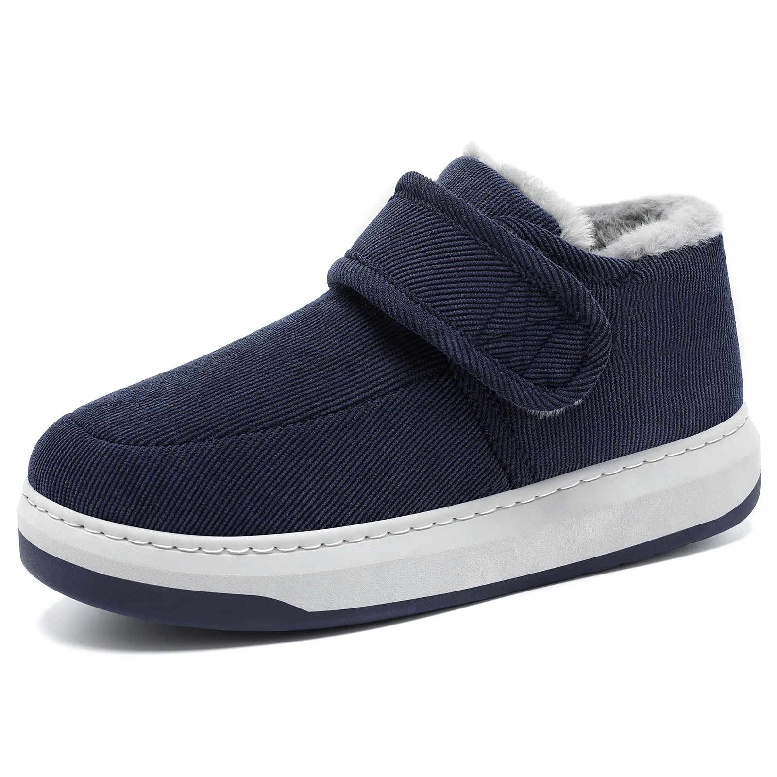 الرجال الشتاء اليدوية أحذية قطنية عالية الجودة الانزلاق على صوف مبطن سميكة أبي أحذية دافئة المطاط القاع عدم الانزلاق حذاء كاجوال