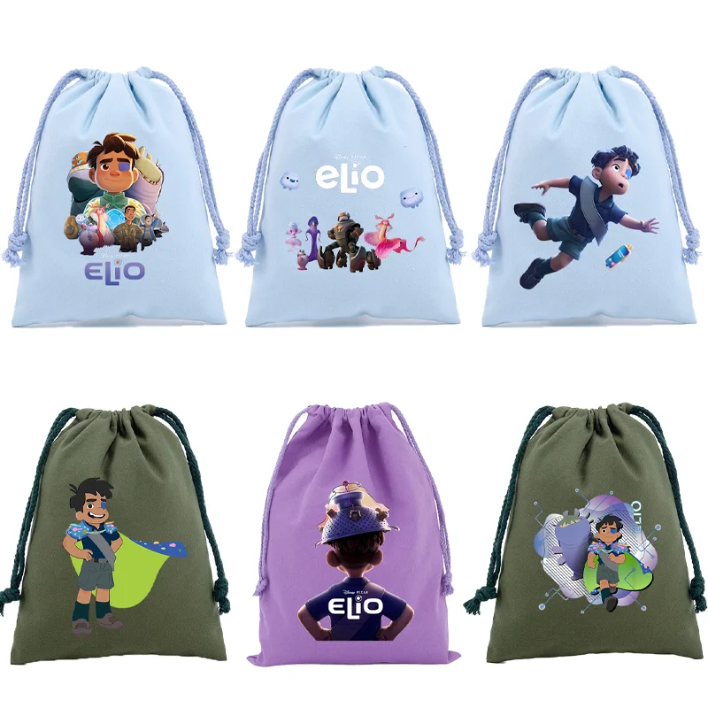 

Elio Drawstring Bag Cosmetic Bags Movie Cartoon Portable Storage Organization Pouch Fabric Pocket Toiletry Pockets Birthday Gift
