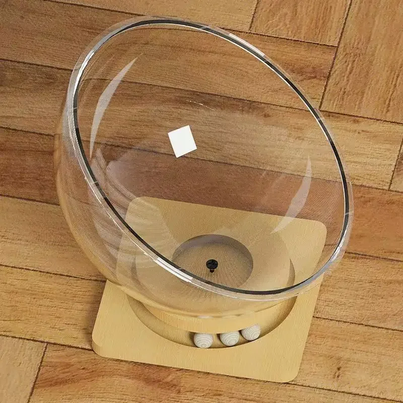 

for Summer Semi-Closed Space Capsule Cat Nest Turntable Four Seasons Universal Cat Bed Acrylic Solid Pattern New Toy Bed