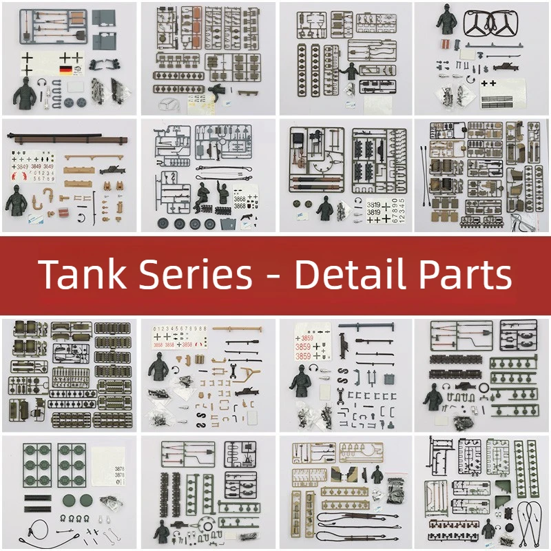 Geeignet für Henglong 1/16 Serie RC Panzer Dekorative Teile Panzermodell Selbstmontage Simulationsdetails Außenteile