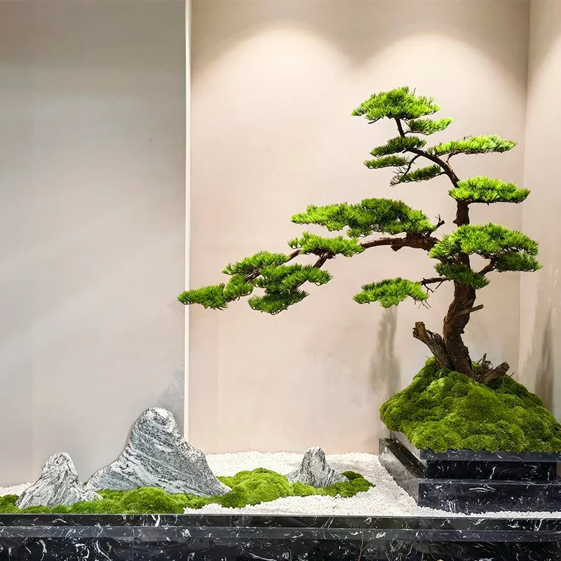 

Simulated welcome pine fake pine large decorative tree hotel zen landscape ornament entrance new Chinese green plant landscaping