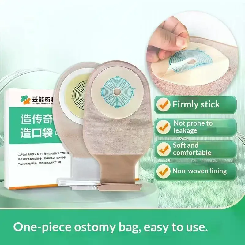 10 PCS Open Type One-Piece Colostomy Bags with Leakproof Clips Translucent Stoma Care Pouches for Adults