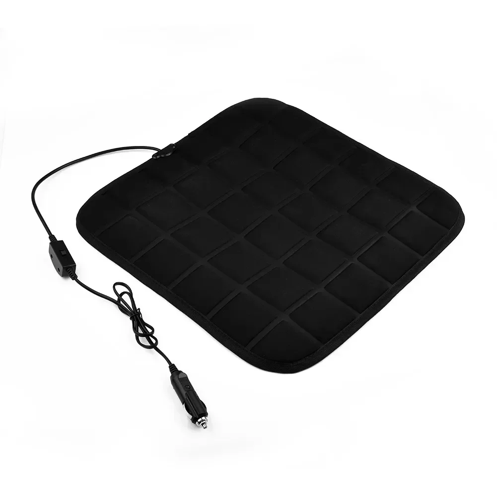 Car Seat Heated Cover 12V Electric Heating Pads Front Seat Cushion Adjustable Temperature Universal Winter Auto Seat Warmer Pad