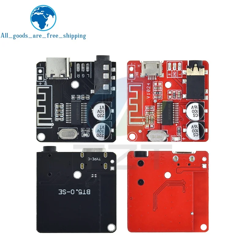 

1/5PCS TZT DIY Bluetooth Audio Receiver Board Bluetooth 5.0 MP3 Car Audio Board Stereo Music Module 3.7-5V