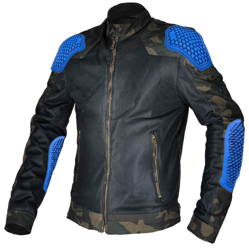 Summer Riding Motorcycle Jacket Jersey Racing  Shatterproof Off-road Jacket Shirt Racing Camo Suit Coat With Elbow Back Gear