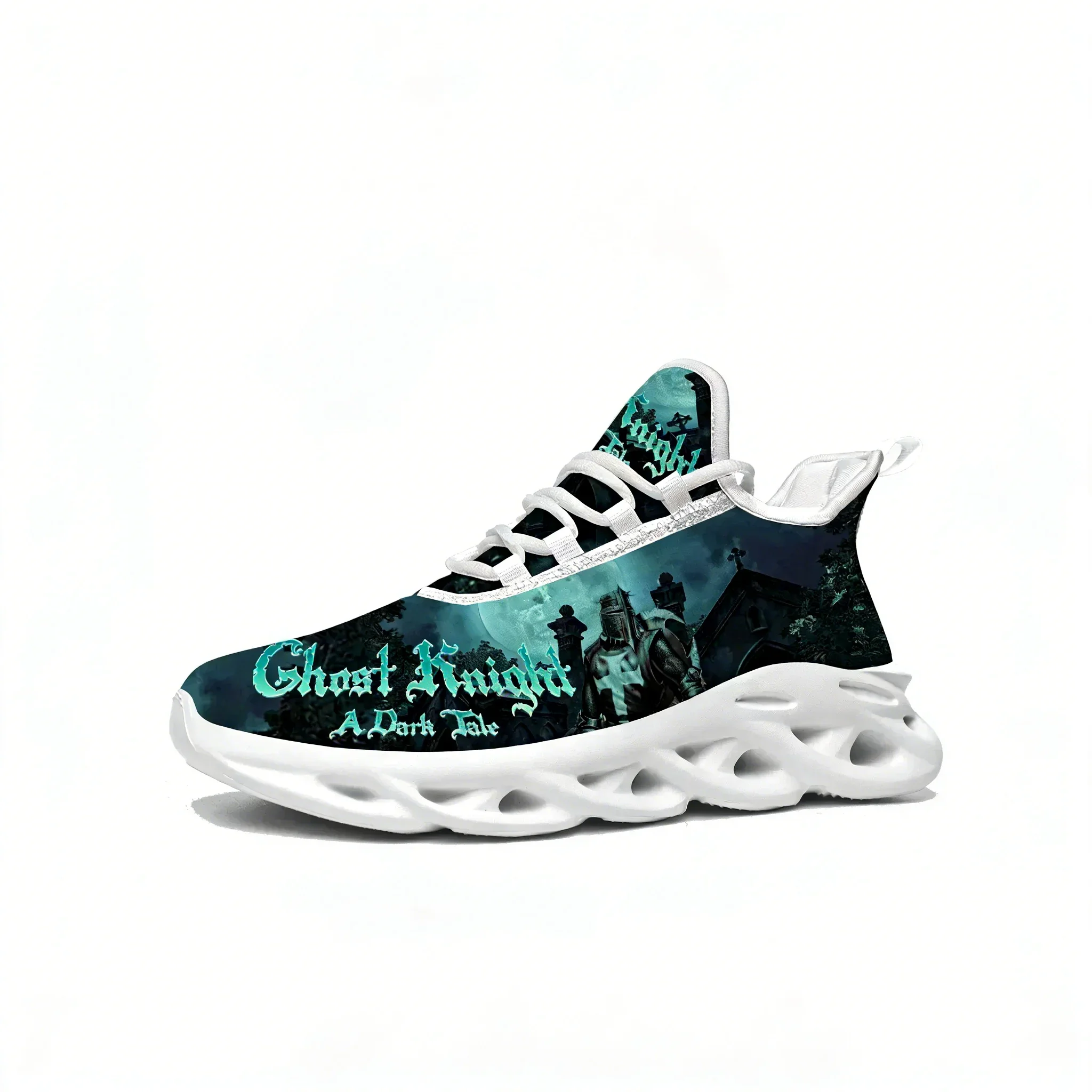 Hot Anime Cartoon Game Ghost Knight Sneakers Mens Womens Sports Running Shoes Custom Built Lace Up Shoes