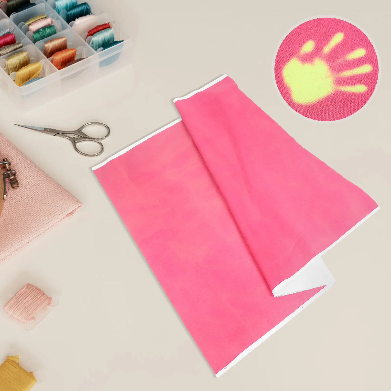 

Temperature-Sensitive Fabric 71.53X58.95" Color-Changing Cloth For Diy Crafts Garments Decor Heat-Activated Polyester