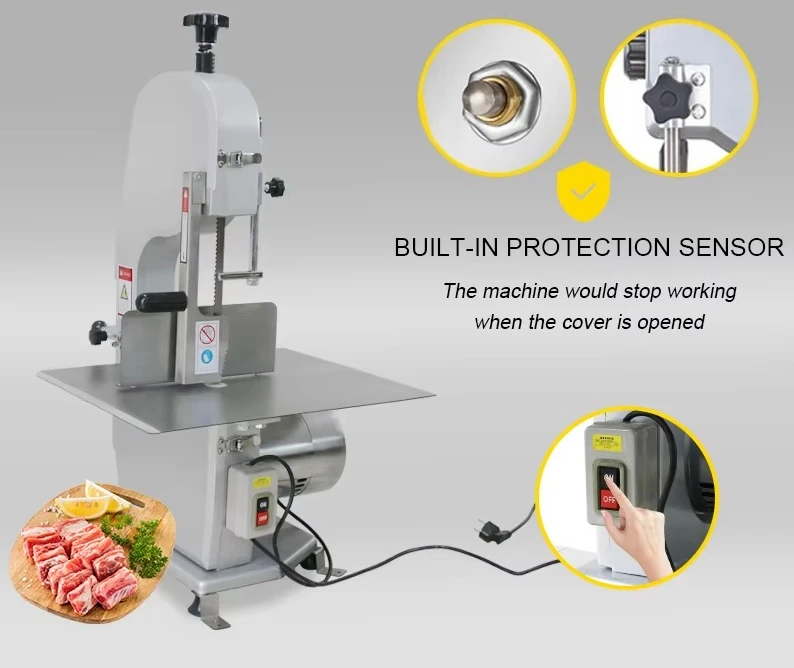 Sawing Electric Meat Processing MachineryMeat Cutter for Trotter Ribs Fish Beef Meat Cut Machine