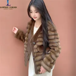 Faux Fur Coat for Women,Single Breasted Jacket,Loose Thicken Warm, High Quality,Preppy Style, Female Clothes, New ,Winter
