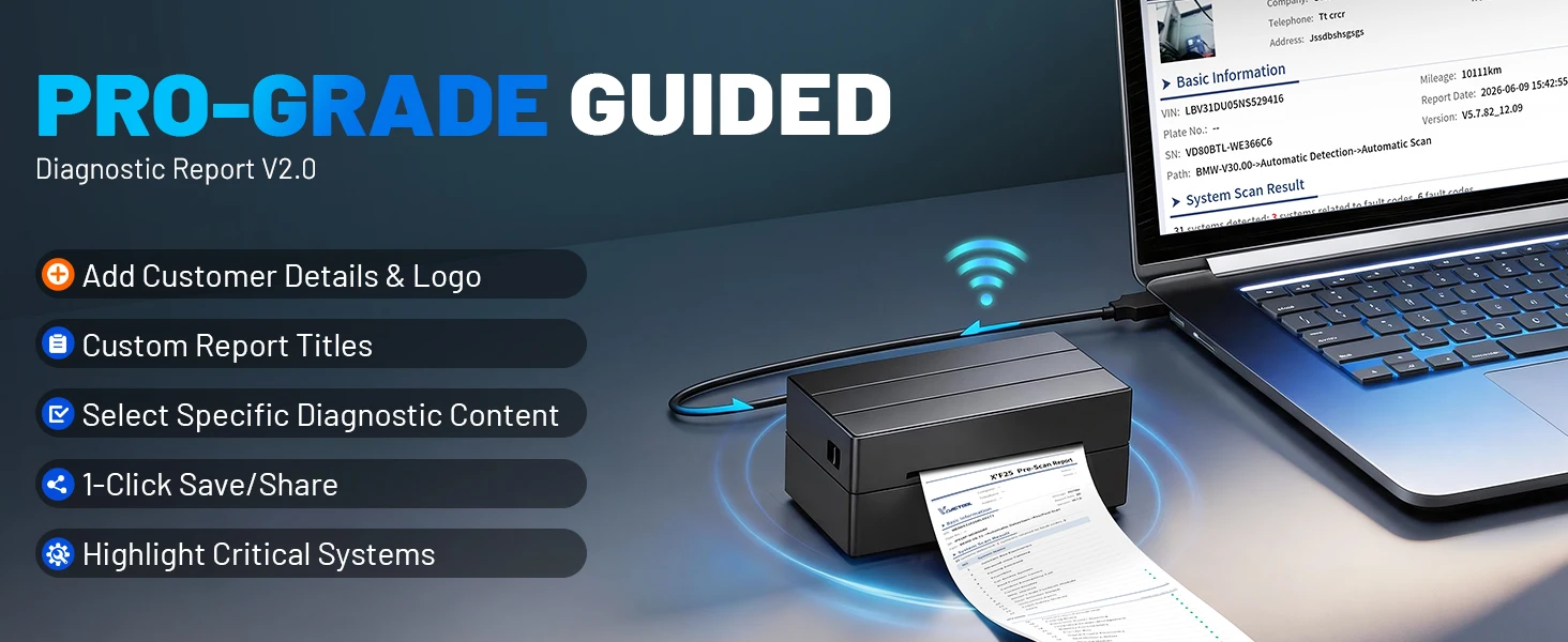 VDIAGTOOL VD80BT LITE OBD2 Scanner All Systems Automotive Diagnostic Tool Bidirectional Scanner 28+ Resets FCA&DOIP ECU Coding