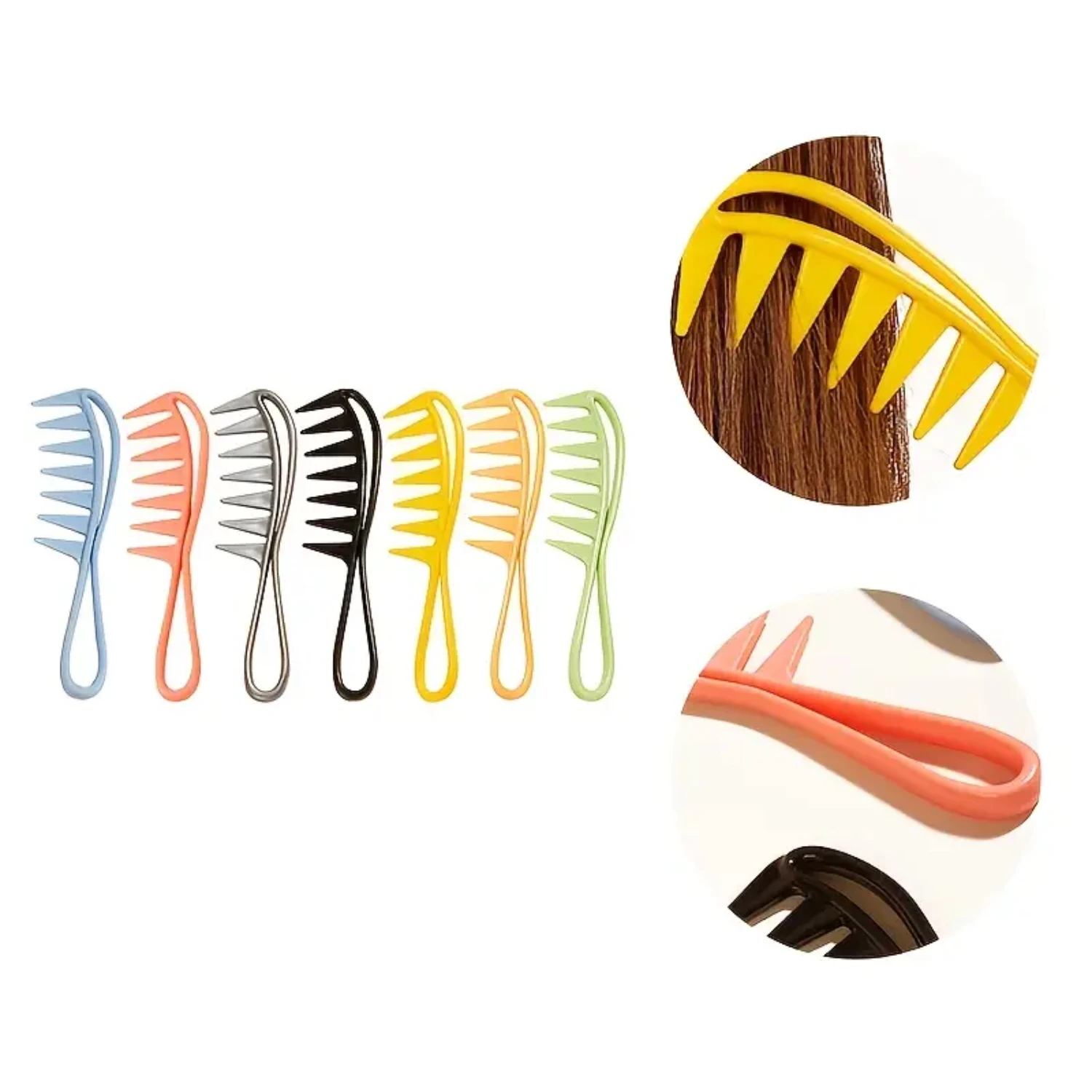 

Wide Tooth Shark Comb Professional Detangling Hair Brush for Thick Hair - ABS Hair Comb Salon Hairdressing Comb Massage Tool for