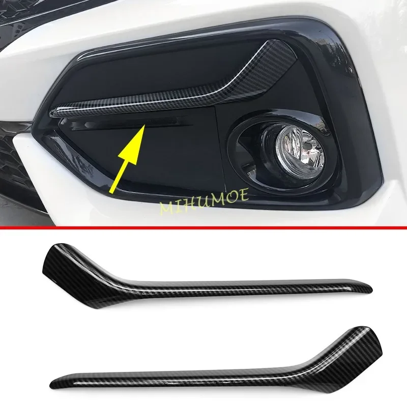 

Для Honda Civic Hatchback 2020 2021, передние противотуманные фары из углеродного волокна, накладки, полоски для бровей