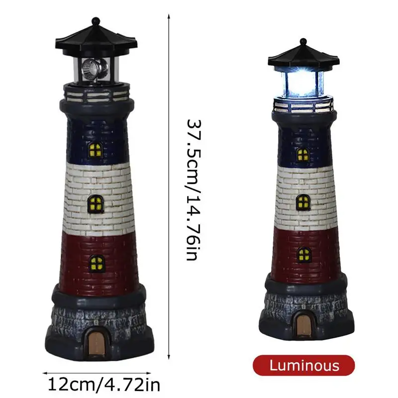 Luz solar LED com sensor inteligente, farol giratório, multifuncional, durável, prático, clássico, ao ar livre, farol criativo