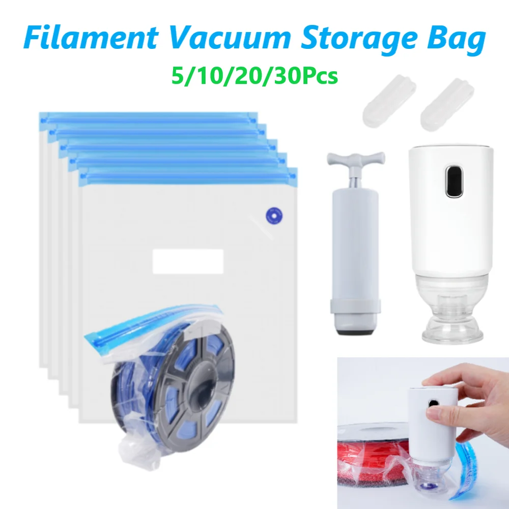 

5-20 Bags Filament Storage Vacuum Bag 3D Printer PLA/ABS/TPU Filament Dryer Safekeeping Humidity Resistant For 3D Printer Parts