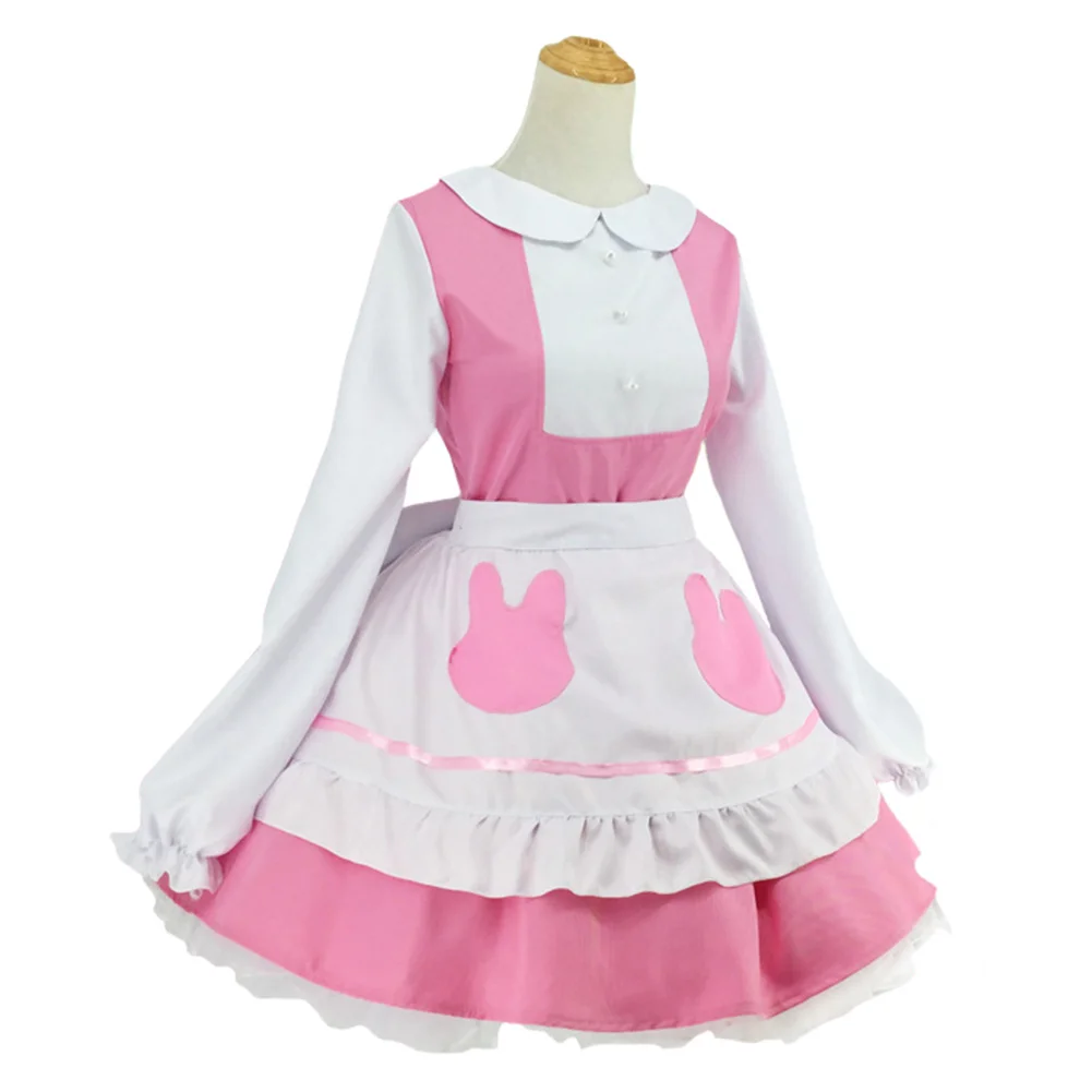 Anime Cos Kanna Cosplay Costume Fantasy Maid Uniform Outfits Halloween Carnival Suit Accessories For Adult Women Girls Roleplay