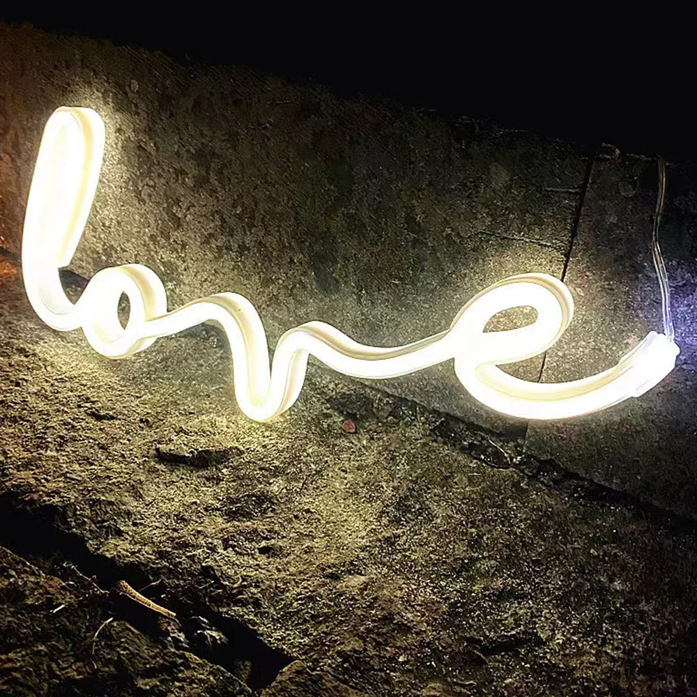 

led neon letter light LOVE modeling night light USB festive atmosphere decoration birthday party proposal scene layout