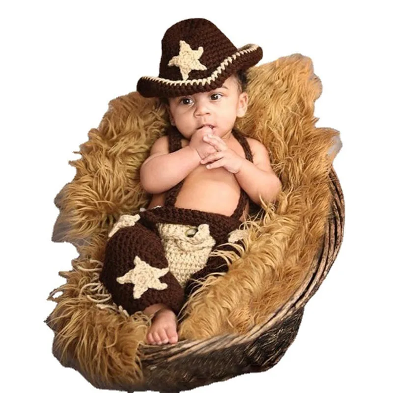 مائة يوم الطفل التصوير دعوى الوليد الغزل مجموعة المنسوجة الطفل التصوير دعوى القراصنة الزي كاوبوي التصوير الدعامة زي