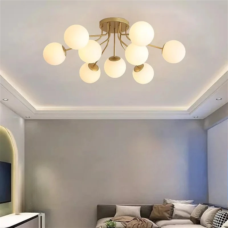

Nordic Magic Bean Ceiling Light Modern Simple Living Room Bedroom Study Dining Room Ceiling Light Modern Creative Pendant Lamp
