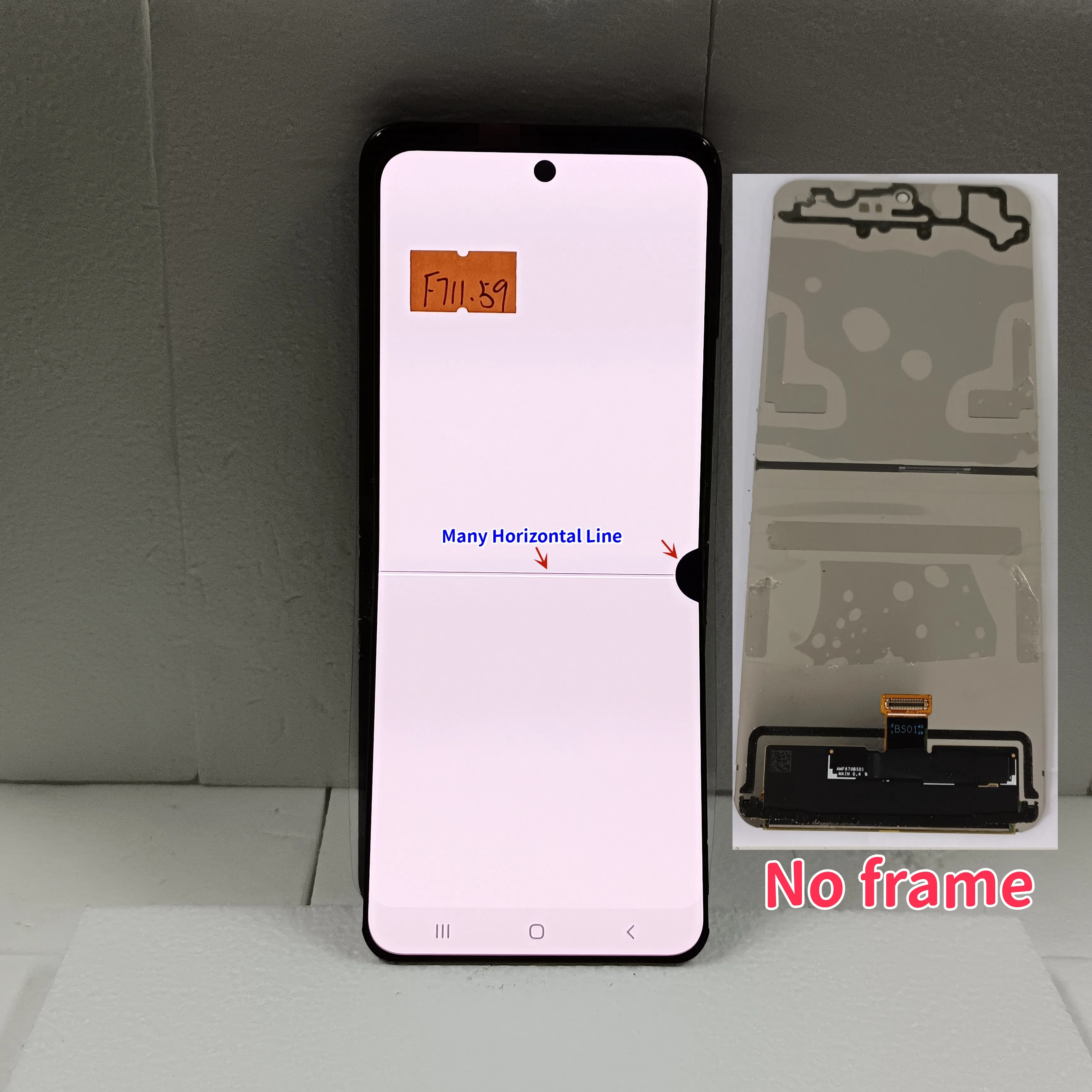 For Samsung Z Flip 3 5G Touch LCD FOR Z Flip3 5G F711 F7110 Display Touch Screen Digitizer Assembly F711U F711B With defects