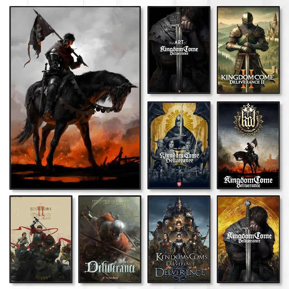 لعبة K-Kingdom Come Deliveryance 2 ملصق لاصق جدار الفن الطباعة مقاوم للماء غرفة المعيشة المنزلي غرفة نوم بار ديكور جمالي