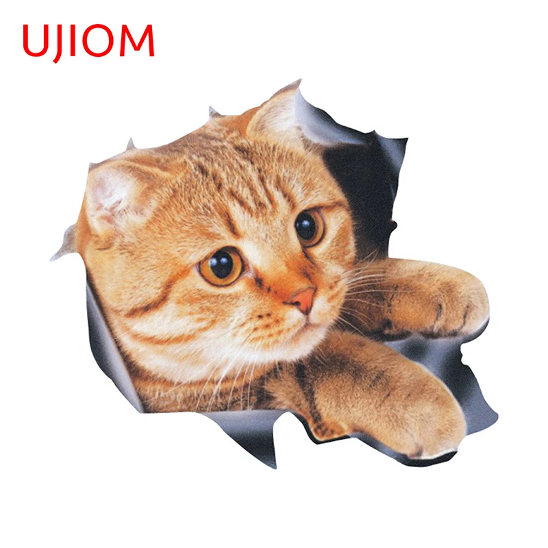 UJIOM Tear Apart The Cat Graphics Wall Stickers Cute Children Bedroom Decoration Personality Anime Wallpaper Decor Aesthetic