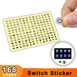 Switch Transparent Sticker Label Decal for Car Marine Boat Truck Trailer Dashboard Console Switch Panel Clear Decals