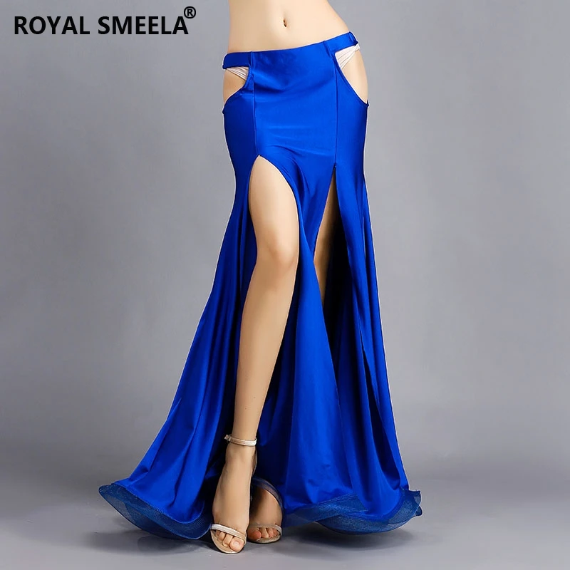 Slit Belly Dance Skirt Long Women Belly Dance Costumes Bellydance Skirts Performance wear Sexy Hollow Out Belly Dancing Skirt