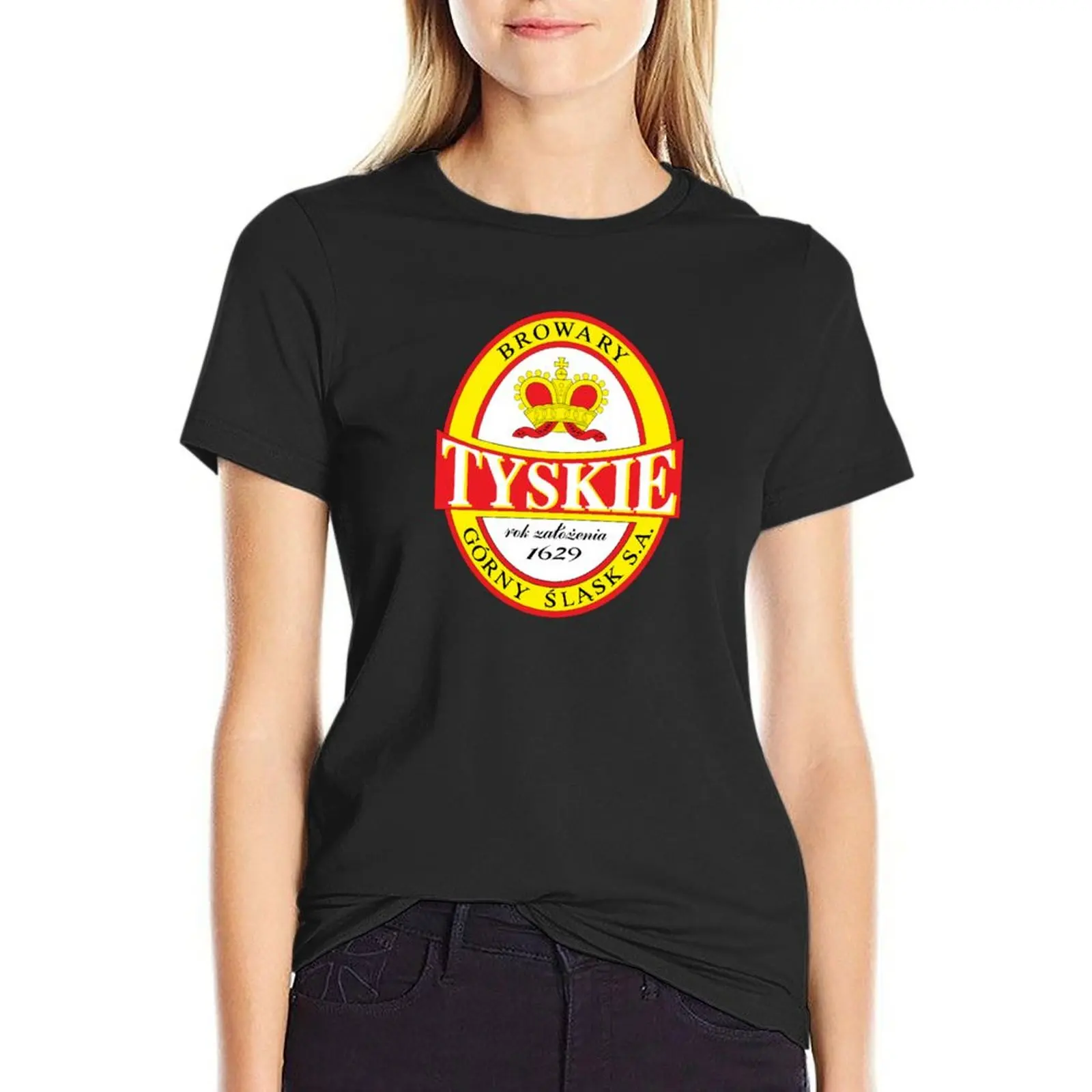 Tyskie Polish beer T-Shirt cute tops tees new edition tshirts for Women