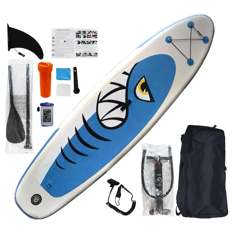 Stand Up Paddle Board Inflatable SUP Paddle board with  Accessories Fins Adjustable Paddle Pump