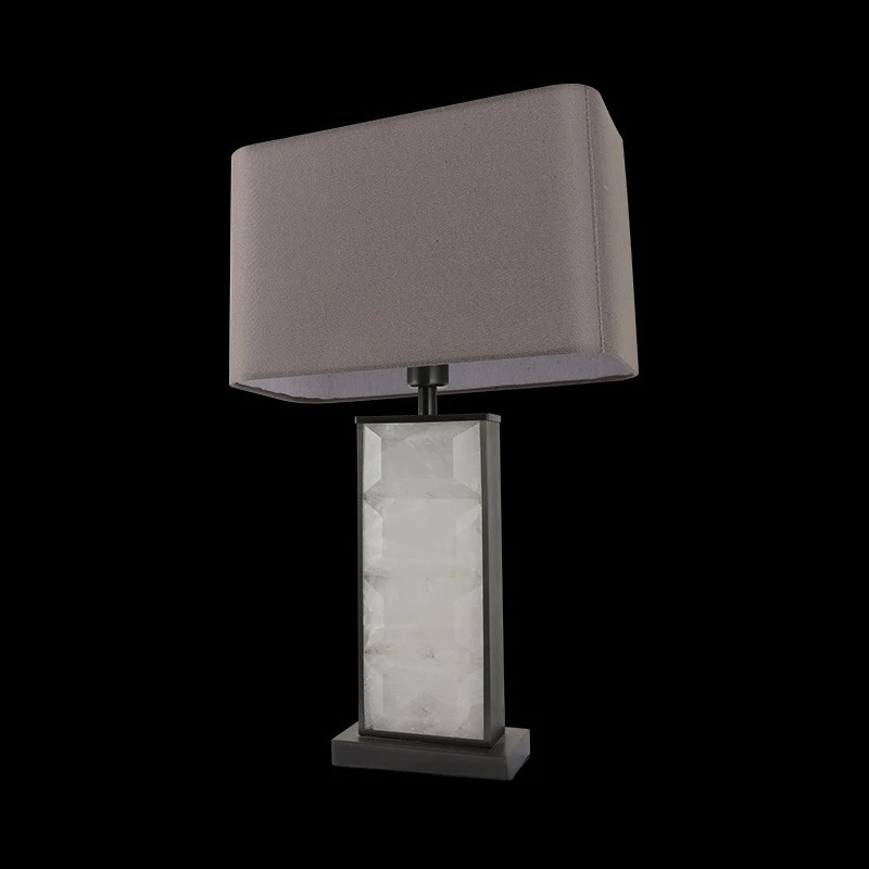 Light luxury crystal table lamp, modern simple bedroom bedside lamp, designer model room living room decorative table lamp
