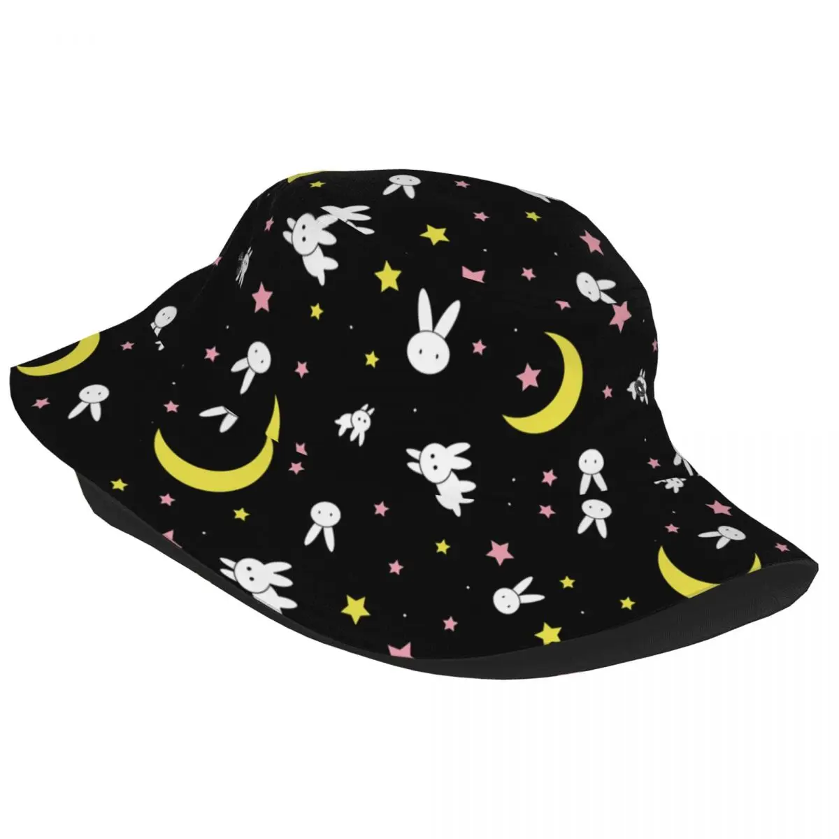 Anime Moon Girl Bucket Hat Vocation Getaway Headwear Accessories Anime Fisherman Hats for Outdoor Teen Bob UV Protection