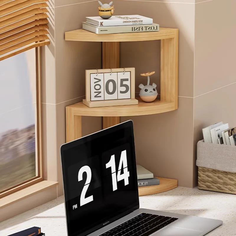 AOLIVIYA Corner Desk Bookcase Shelf Desk Bookshelf Library Cabinet Storage Rack For Bedroom Study