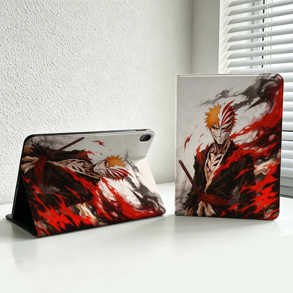 Deluxe Anime  B-Bleach Cover For iPad Pro Air mini 7 6 5 4 3 2 1 9gen M5 M4 11th 10th A17 Pro A16 Soft Inch Tablet Case