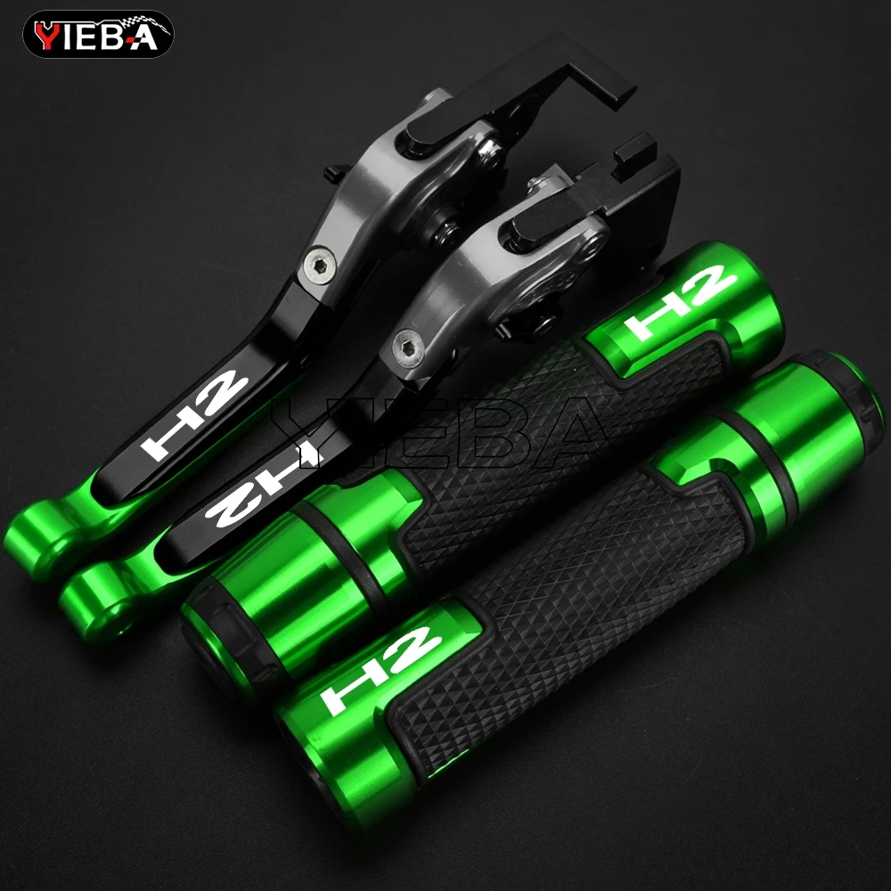 

Motorcycle Accessories Handlebar Hand Grips Ends For KAWASAKI Ninja H2 H 2 2015 2016 Aluminium Adjustable Brake Clutch Levers