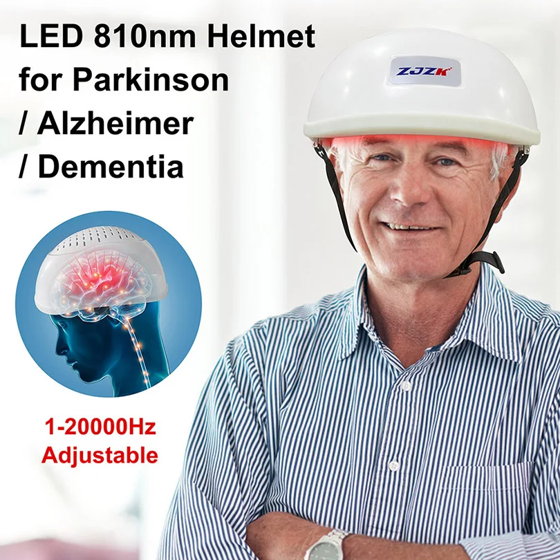 Effective phototherapy wearable 810nm headache relief cap for brain stimulation Stroke Parkinson Alzheimer Dementia cure 15W