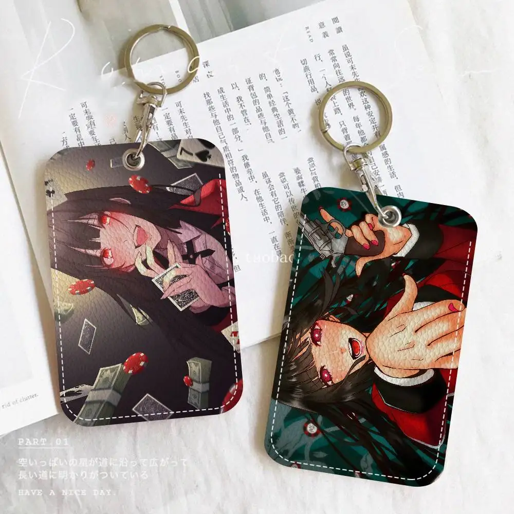 Amin k-kakegurui support personnalisé adapté pour carte bancaire, métro, carte de Bus portefeuille porte-carte porte-Badge porte-clés