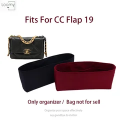 Se encaixa para CC flap 19 nylon Inserir saco organizador maquiagem bolsa organizador portátil saco de cosméticos luxo designer flap 19 Organizador