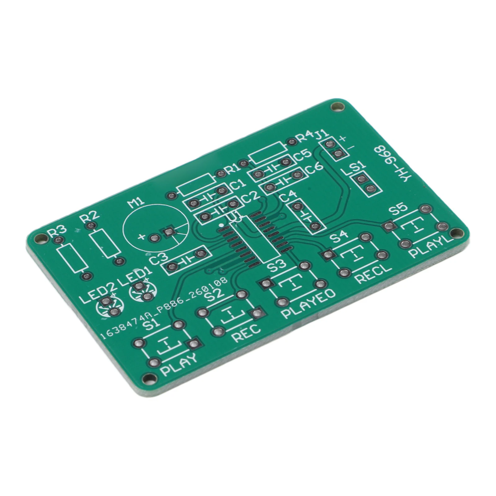 Electronics Learning Kit 30 Second Voice Recording PCB with Components for Soldering Assembly and Circuit Study