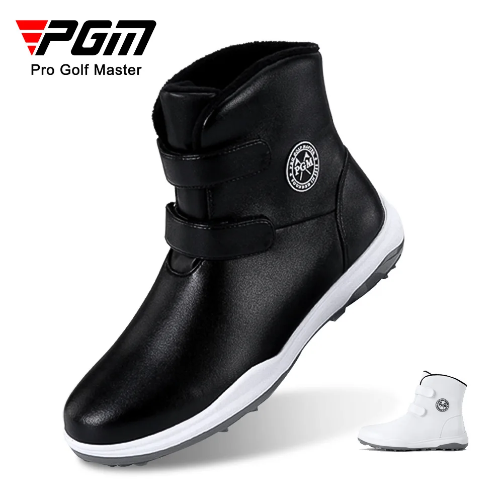 PGM Golf Shoes Women's Anti-slip Sports Shoes Autumn and Winter Plus Velvet Lining Golf Boots Breathable Waterproof Boots XZ196