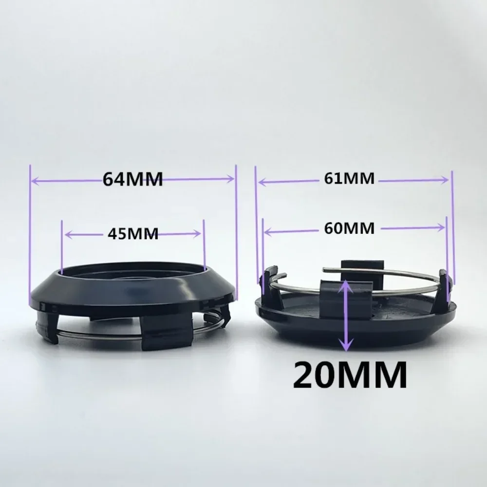 4pcs ABS 64mm ( 60mm Inner ) Car Wheel Center Caps Rim Centre Hub Cover Accessories for Volvo Renault 45mm Logo Emblem Sticker