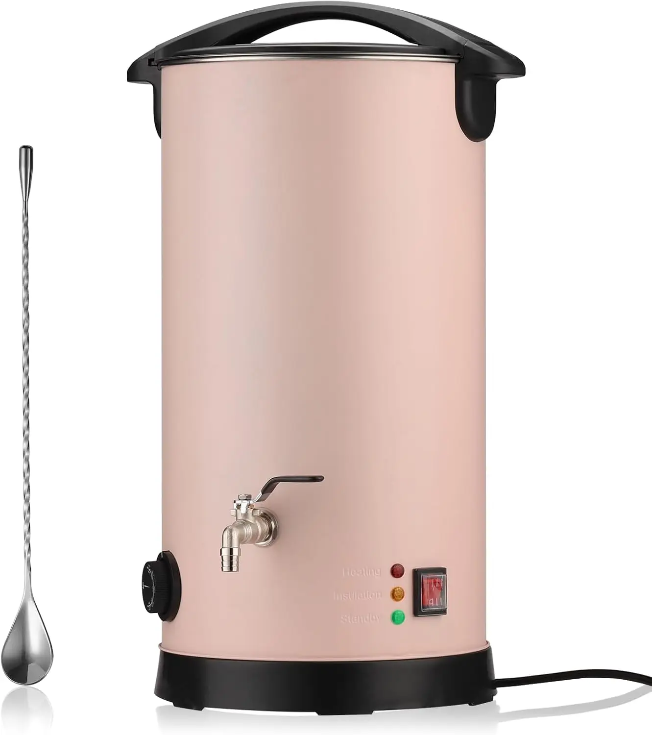 

15L Wax Melter with Digital Display & Heating Spout for Candle Making, Pink