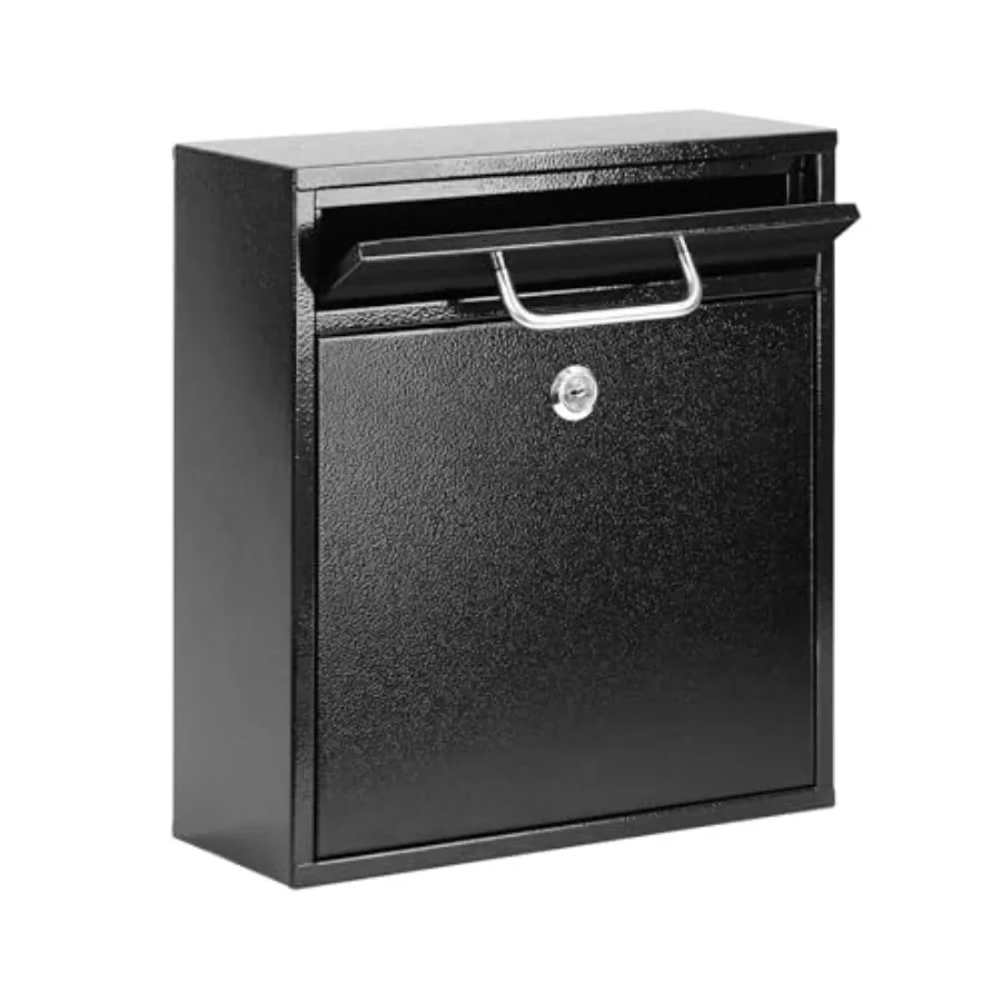 

Stee Mai Boxes for Outside, Locking Wall Mount Mailbox, Security Key Drop Box for Home, Office or Commercial, 12H x 10.5L x 4.6