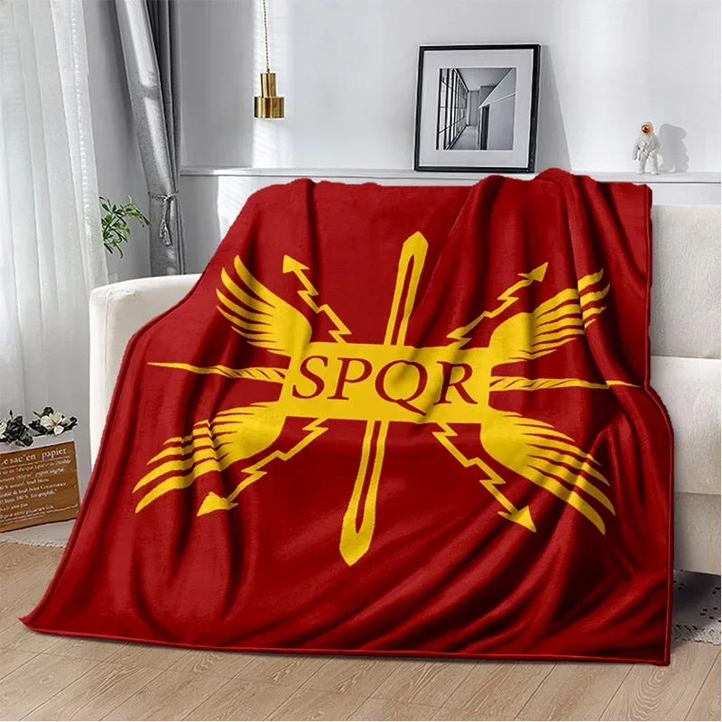 Roman SPQR printed blanket, office lounge sofa blanket, household air conditioning blanket, multi-functional blanket gift