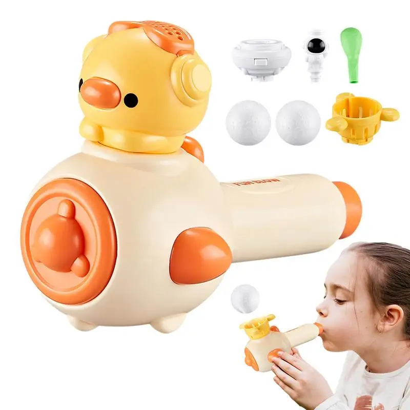 

Suspended Ball Toy 3-in-1 Floating Blow Pipe Ball Learn Physics Knowledge Exercise Lung Capacity Duck Whistle For Learning Props