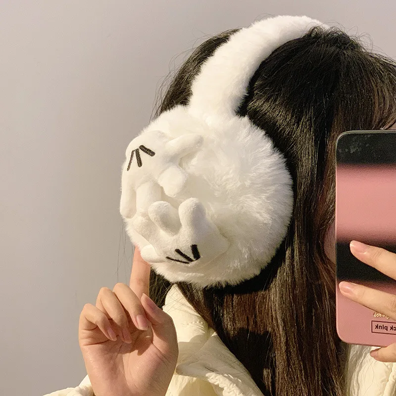 

Mickey Mouse Soft Plush Ear Keep Warmer Winter Foldable Earmuffs Children Outdoor Earflap Protection Ear-Muffs Ear Cover Gifts