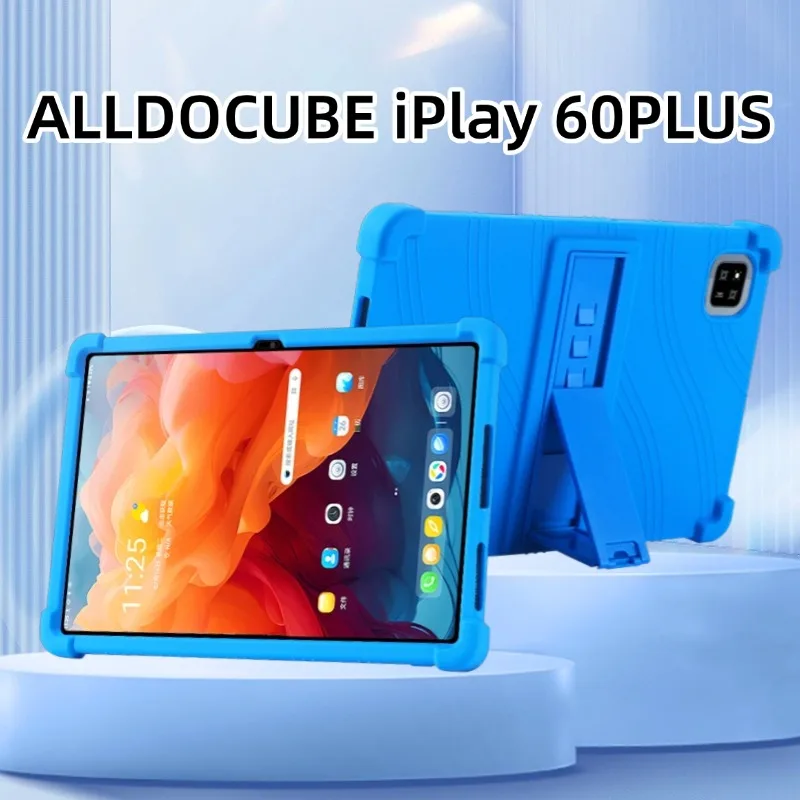 Capa traseira de silicone macio com suporte para Alldocube Iplay 60 Plus 11,45 polegadas Tablets PC Capa protetora