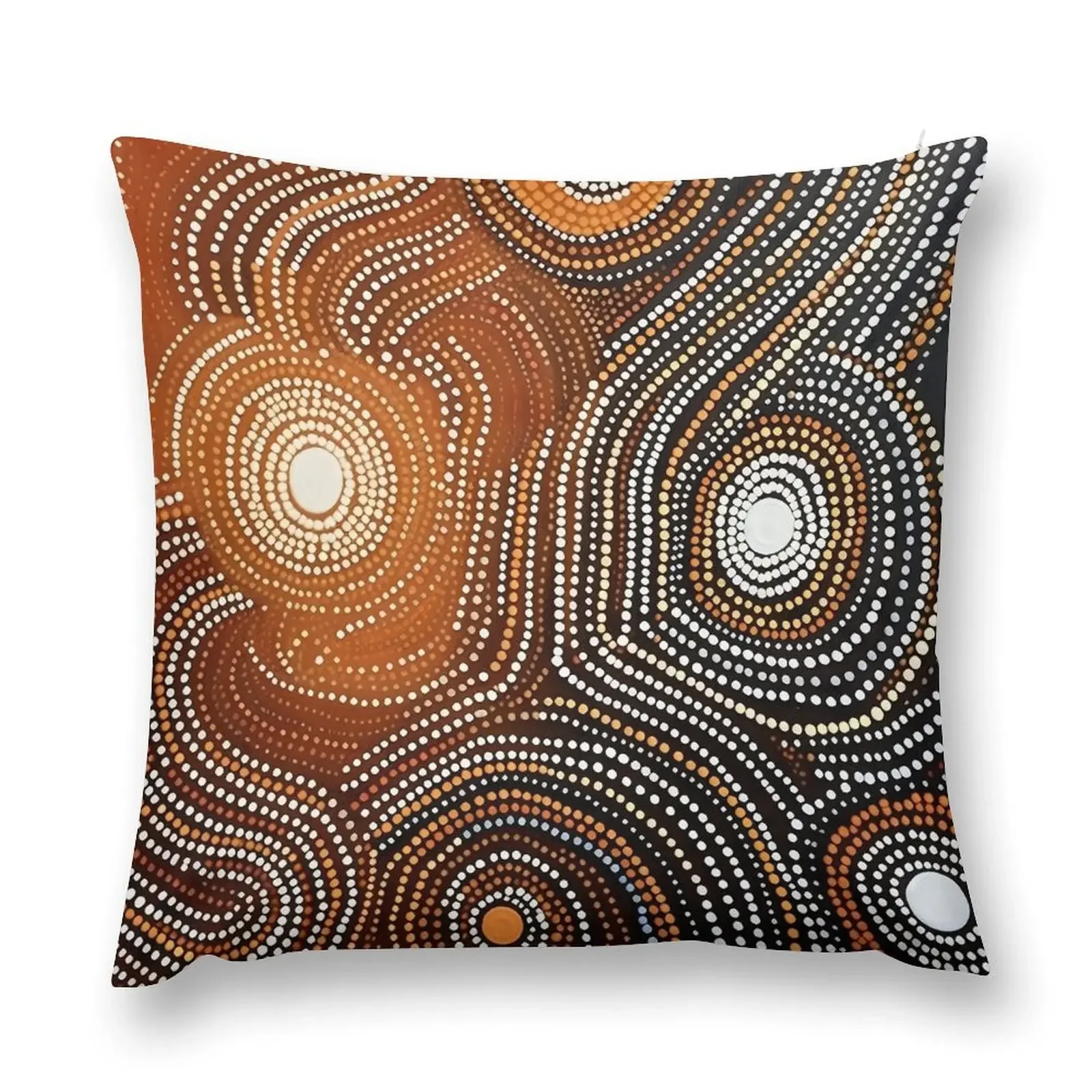 Ancestral Connections IV: Contemporary Aboriginal Art that Conveys Spirituality and Connection to the Land Throw Pillow