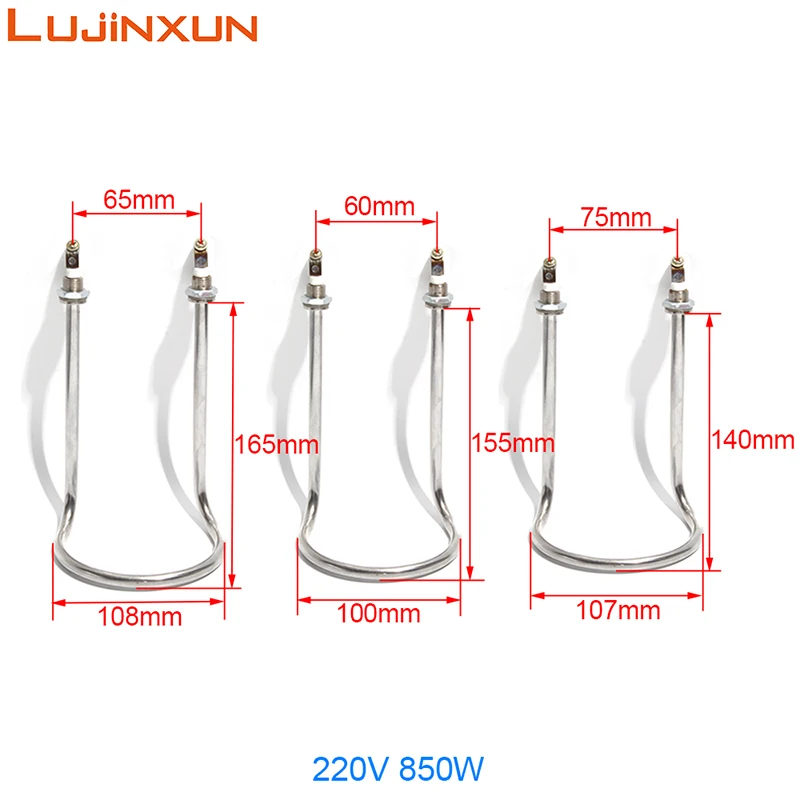 LUJINXUN عنصر التدفئة الكهربائية لفائف سخان قضيب M16 SUS عشرة أنابيب سخان المياه لدلو المعكرونة/المعكرونة في إناء للحساء 1 قطعة